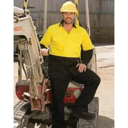 Cool Breeze Two Tone Cotton Safety Shirt with Mesh Panels