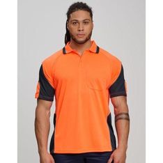 CoolDry Hi Vis Mini Waffle Safety Polo