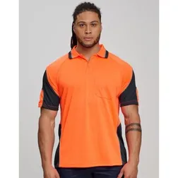CoolDry Hi Vis Mini Waffle Safety Polo