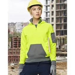 Premium Two Tone Hi Vis Anti Pill Fleece Hoodie