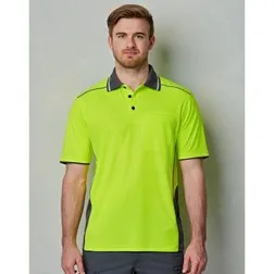 Bamboo Charcoal Hi Vis Polo with Vented Back