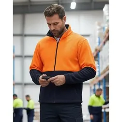 High Visibility Anti Pill Polar Fleece Zip Jacket