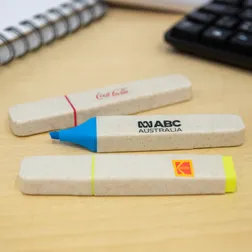 Wheat Straw Highlighter With Imprint Area