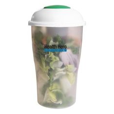 Newton Salad Shaker with Attached Fork White