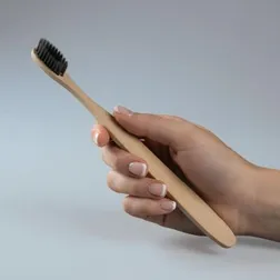 Adult Bamboo Toothbrush with Charcoal Infused Bristles
