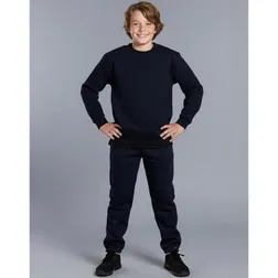 Kids Cotton Blend Fleece Trackpants with Knee Padding