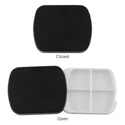 Spin Sliding Four Compartment Plastic Pill Organiser