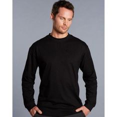 Heavyweight Cotton Jersey Long Sleeve Crew Neck Tee
