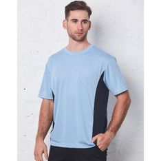 Unisex CoolDry Mesh Contrast Panel Athletic Tee
