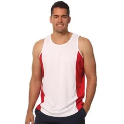 CoolDry Mesh Contrast Panel Athletic Singlet