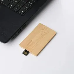 Ultra Bamboo 16GB USB 2.0 Flash Drive Credit Card Style