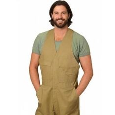Action Back Cotton Drill Overalls Easy Fit Mens