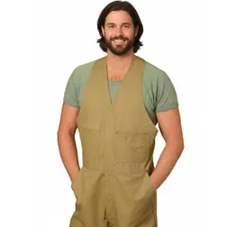 Action Back Cotton Drill Overalls Easy Fit Mens