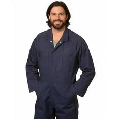 Mens Stout Cotton Drill Coveralls with UPF 50 Protection