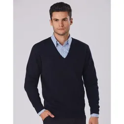 V Neck Wool Acrylic Blend Staff Jumper