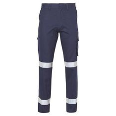 Heavy Cotton Drill Hi Vis Work Pants with 3M Reflective Tape