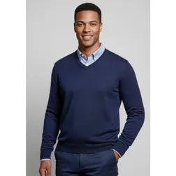 Roma Merino Wool Acrylic Easy Fit Mens Knit Pullover