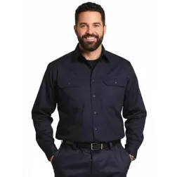 Cool Breeze Cotton Twill Work Shirt with Mesh Ventilation