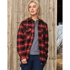 Cotton Yarn Dye Plaid Quilted Overshirt with Sherpa Lining