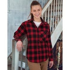 Unisex Flannel Plaid Work Shirt with UPF 50 Protection