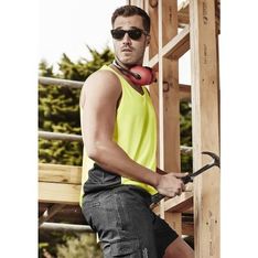 Squad Hi Vis Moisture Wicking UPF 50 Singlet