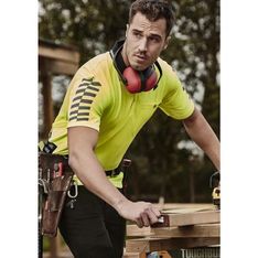 Komodo Hi Vis Stretch Polyester Reflective Tape Safety Polo