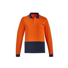 Hi Vis Cotton Long Sleeve Safety Polo