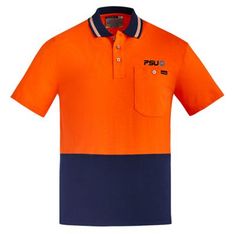 Cotton Short Sleeve Hi Vis Safety Polo with Reflective Tape