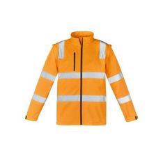 Vic Rail Orange Hi Vis Day Night Softshell Jacket