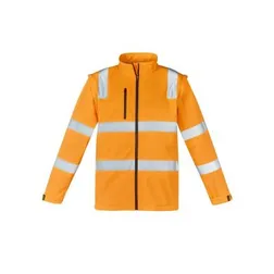 Vic Rail Orange Hi Vis Day Night Softshell Jacket