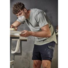Rugged Cooling Stretch Ripstop Cotton Workwear Shorts