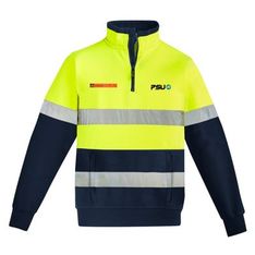 Flame Resistant Modacrylic Half Zip Hi Vis Fleece