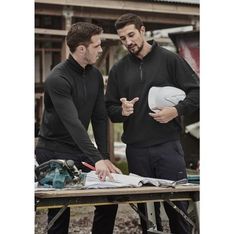 Half Zip UPF 50 Polycotton Brushed Fleece Pullover Mens