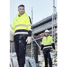 Hi Vis Stretch Taped Fleece Hoodie Day Night Compliance