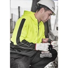 Syzmik High Visibility Fleece Hoodie with UPF Protection