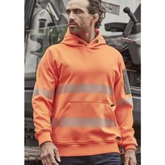 Streetworx Water Resistant Fleece Hoodie with Segmented Reflective Tape