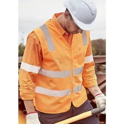 Unisex Hi Vis VIC Rail Zip Reflective Vest
