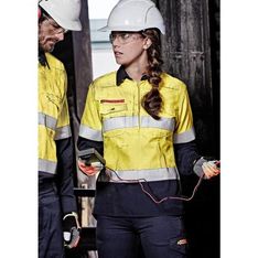 Ladies Meta Aramid Fire Resistant Work Shirt with Reflective Tape
