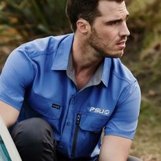 Outdoor Ripstop Polyester Short Sleeve Work Shirts