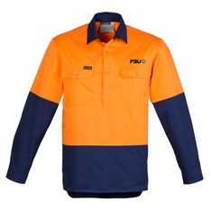 UPF 50 Cotton Twill Closed Front Work Shirts