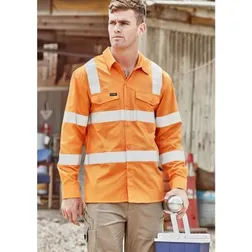 Vic Rail Bio Motion Reflective Long Sleeve Cotton Twill Work Shirt