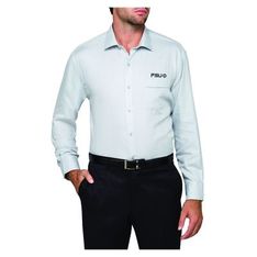 Dobby Herringbone Cotton Blend Shirt