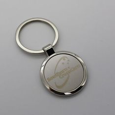 Circular Aluminium Keychain with Epoxy Dome