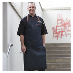 Memphis Heavyweight Cotton Denim Bib Apron with Chest Pocket