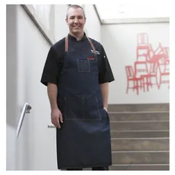 Memphis Heavyweight Cotton Denim Bib Apron with Chest Pocket
