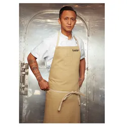 ABCCD006 Chef Works Austin Denim Large Bib Branded Aprons