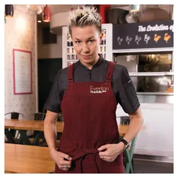 ABX01 Chef Works Uptown Cross-Back Logo Aprons