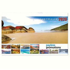 Wiro Bound Scenic Landscape Monthly Desktop Calendar