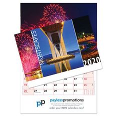 Nightscape Photography Wall Calendar Centre Punched Saddle Stitched