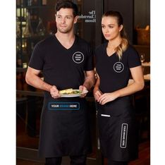 Unisex Short Waist Apron in Poly Cotton Twill